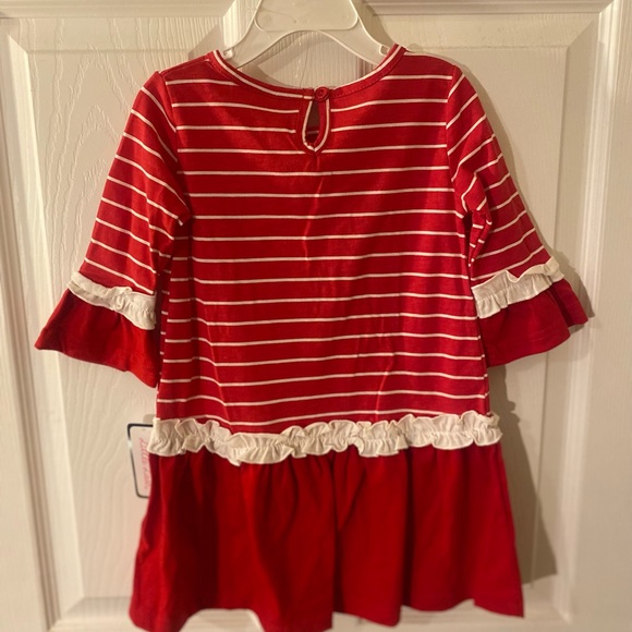 Girls Christmas Dress, Reindeer Christmas Dress, 3T Reindeer & Hearts Dress - Picture 7 of 10